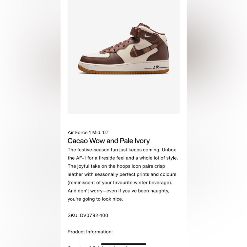 Nike Air Force 1 mid 07 LX men's 11.5 women's 13